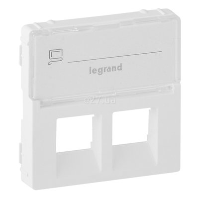 Лицьова панель розетки RJ11 та RJ45 Legrand 755480 Valena Life, білий, пластик legrand-755480 фото