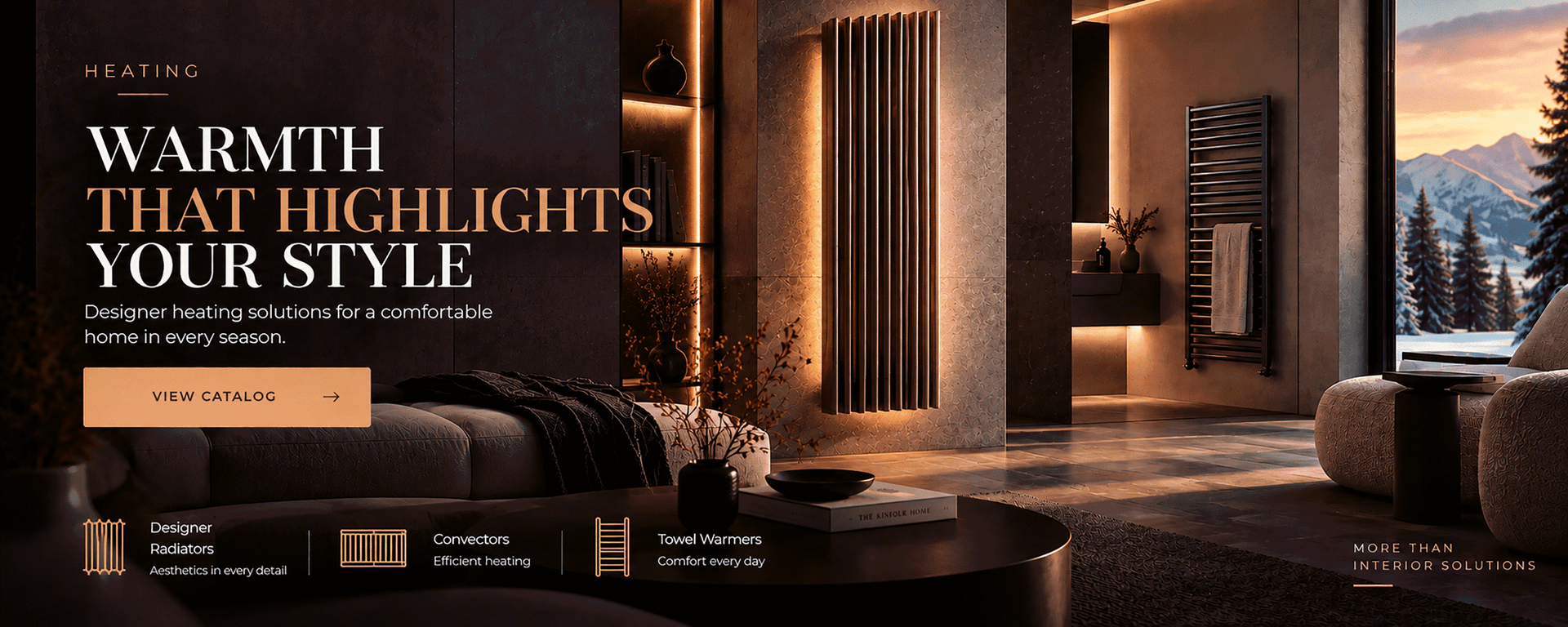 Designer radiators, convectors and heated towel rails for modern interiors