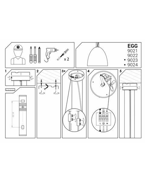 Подвесной светильник Nowodvorski 9021 Egg m 9021-NOW фото