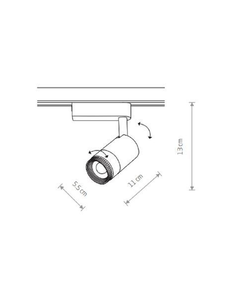 Трековый светильник Nowodvorski 7623 Profile Zoom Led 9W 550Lm 3000K 1L 7623-NOW фото