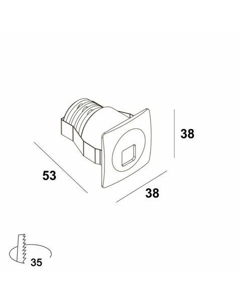 Точечный светильник LTX 01.3853.S2.830.WH IN WALL S 123202-LTX фото