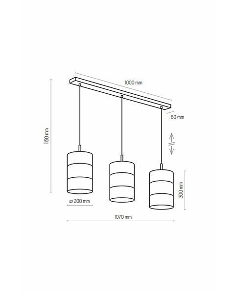 Підвісний світильник TK lighting 3209 Bogart white 3209-TK фото