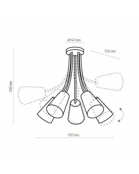 Люстра TK Lighting 828 Wire gold 828-TK фото