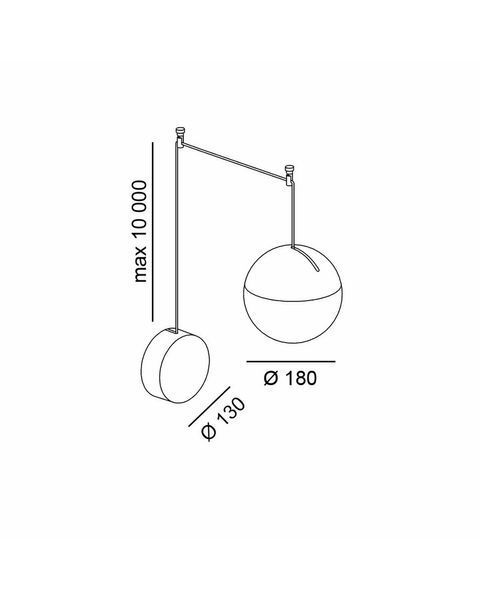 Подвесной светильник LTX 02.1800.28.930.BK Ball l 117754-LTX фото