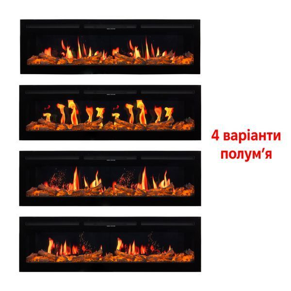 Электрокамин с обогревом Royal 5D V-Art 60 L (1500x450x165) с 5D эффектом пламени, звуком, дровами и эффектом тления, цветами и вариантами реалистичного пламени (5DVART60L) 25289 фото
