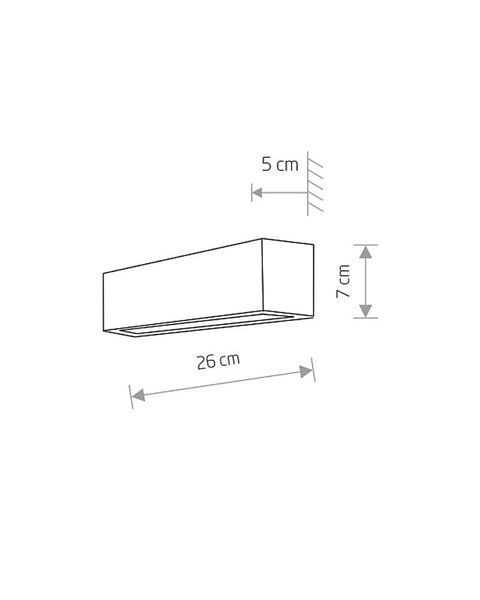 Бра Nowodvorski 6350 STRAIGHT WALL GRAPHITE XS 6350-NOW фото