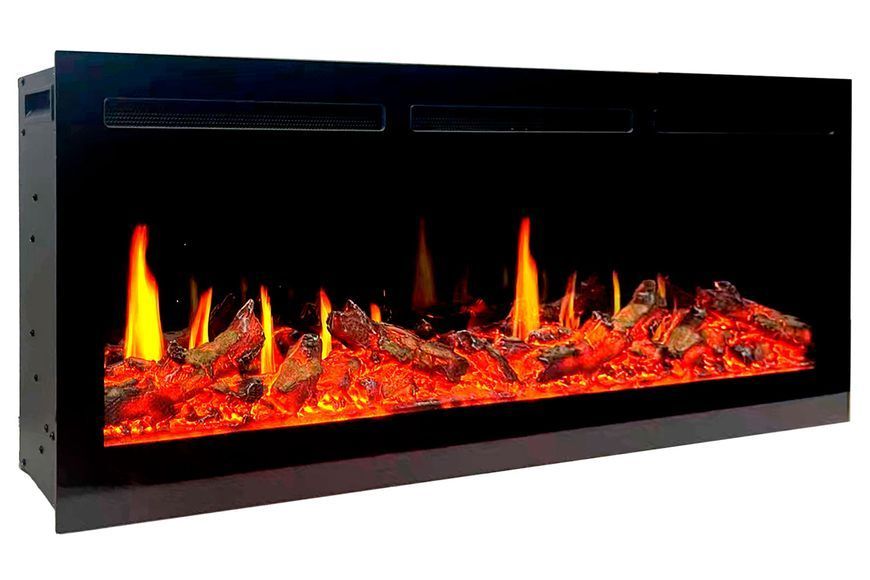 Електрокамін з обігрівом Royal 5D V-Art 50 L (1270x450x165) з 5D ефектом полумʼя, звуком, дровами та ефектом тління, кольорами та варіантами реалістичного полумʼя (5DVART50L) 24936 фото