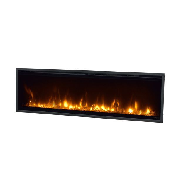 Електрокамін з обігрівом Dimplex Ignite XL 60 (XLF60) лінійний, з кристалами, кольорами, розмір 1556x419x147 + Подарунок! Комплект дров керамічних 24963 фото