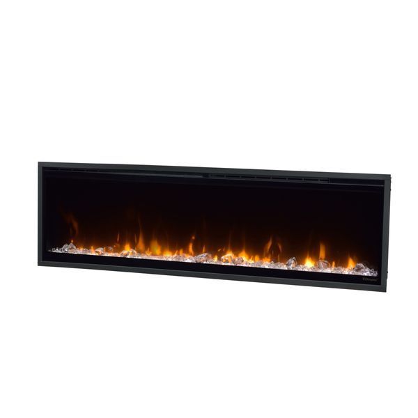 Електрокамін з обігрівом Dimplex Ignite XL 60 (XLF60) лінійний, з кристалами, кольорами, розмір 1556x419x147 + Подарунок! Комплект дров керамічних 24963 фото