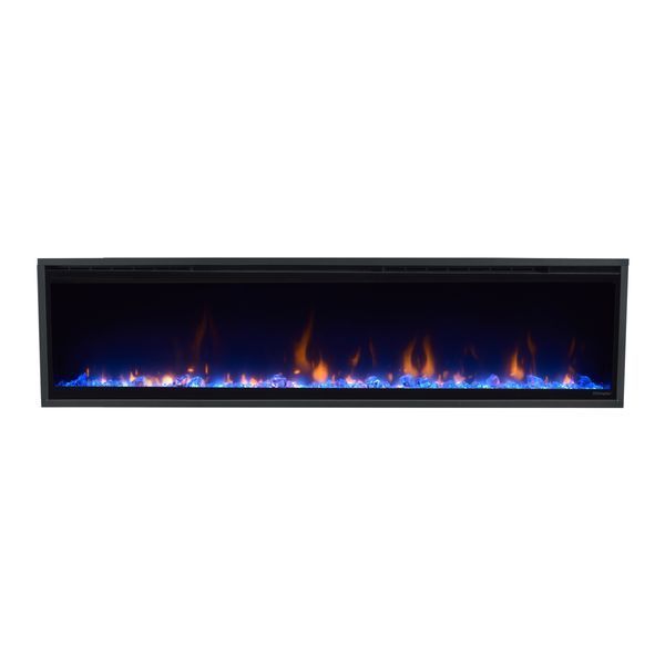 Електрокамін з обігрівом Dimplex Ignite XL 60 (XLF60) лінійний, з кристалами, кольорами, розмір 1556x419x147 + Подарунок! Комплект дров керамічних 24963 фото