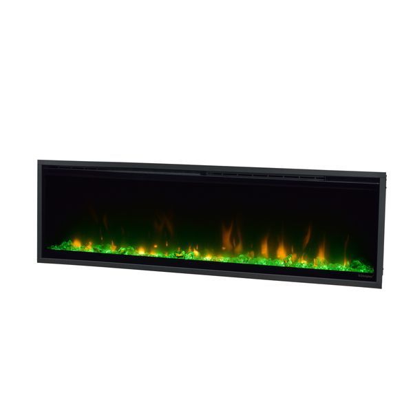 Електрокамін з обігрівом Dimplex Ignite XL 60 (XLF60) лінійний, з кристалами, кольорами, розмір 1556x419x147 + Подарунок! Комплект дров керамічних 24963 фото