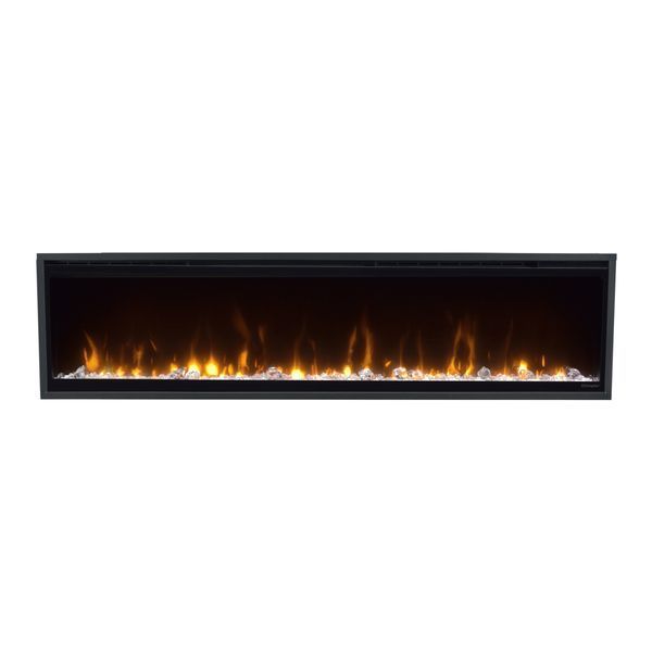 Електрокамін з обігрівом Dimplex Ignite XL 60 (XLF60) лінійний, з кристалами, кольорами, розмір 1556x419x147 + Подарунок! Комплект дров керамічних 24963 фото