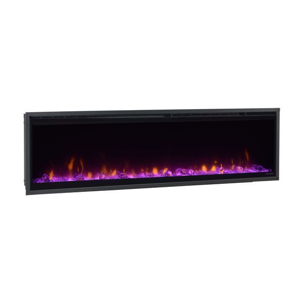 Електрокамін з обігрівом Dimplex Ignite XL 60 (XLF60) лінійний, з кристалами, кольорами, розмір 1556x419x147 + Подарунок! Комплект дров керамічних 24963 фото