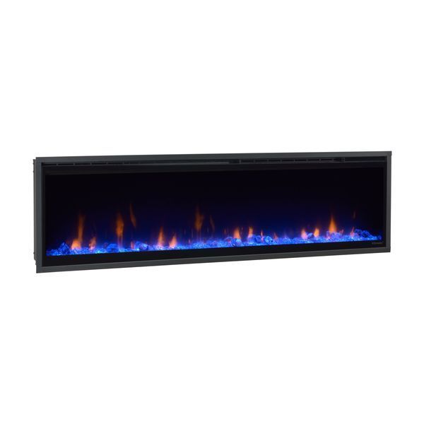 Електрокамін з обігрівом Dimplex Ignite XL 60 (XLF60) лінійний, з кристалами, кольорами, розмір 1556x419x147 + Подарунок! Комплект дров керамічних 24963 фото