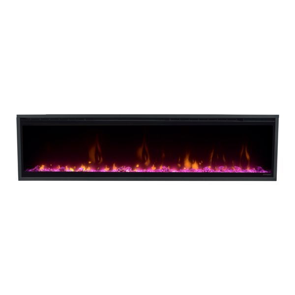 Електрокамін з обігрівом Dimplex Ignite XL 60 (XLF60) лінійний, з кристалами, кольорами, розмір 1556x419x147 + Подарунок! Комплект дров керамічних 24963 фото