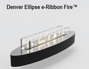 Автоматический биокамин Decoflame Denver Ellipse e-Ribbon Fire 70000 фото