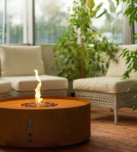 Газовий камін Planika Galio Fire Pit Corten Automatic firepit-corten-a фото