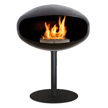 Биокамин Cocoon Fires Pedestal Standing BLACK Stand (Matte Black Cocoon Range) 000015708 фото