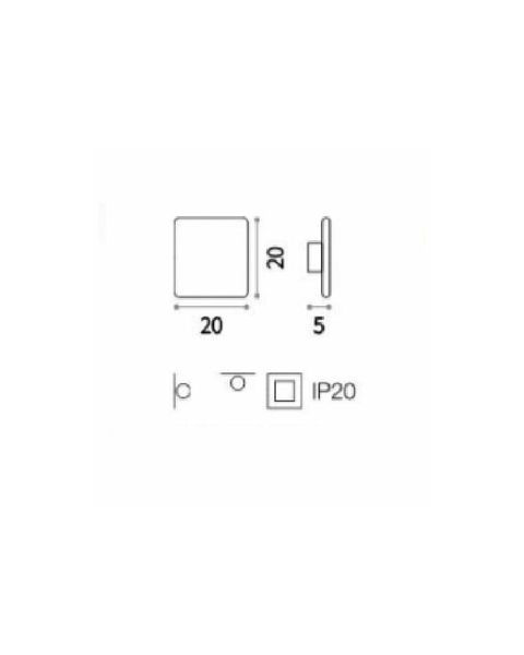 Светильник настенный Ideal Lux Cover ap1 square big 195735 195735-IDEAL LUX фото
