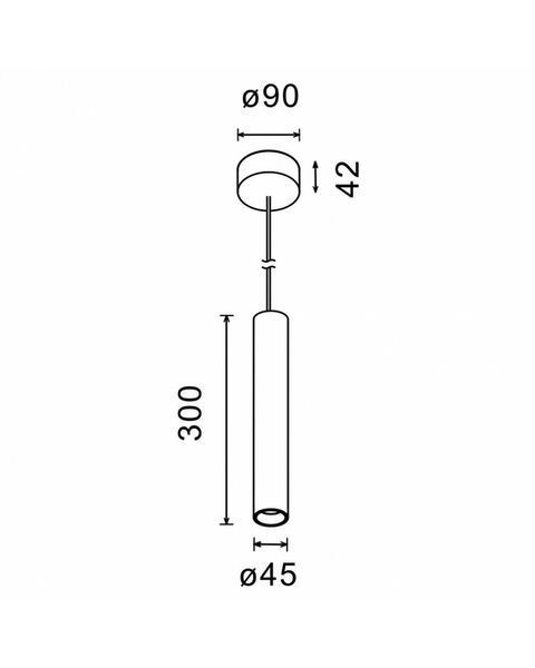 Подвесной светильник LTX 03.4008.10.830.BK Pipe M 111060-LTX фото