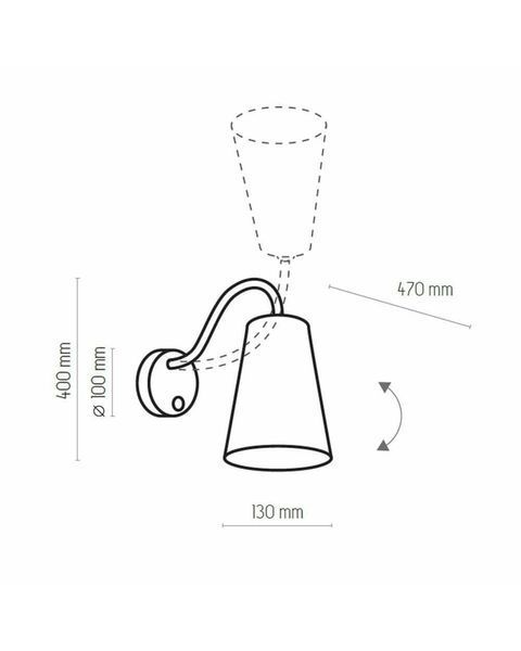 Бра TK Lighting 826 Wire gold 826-TK фото